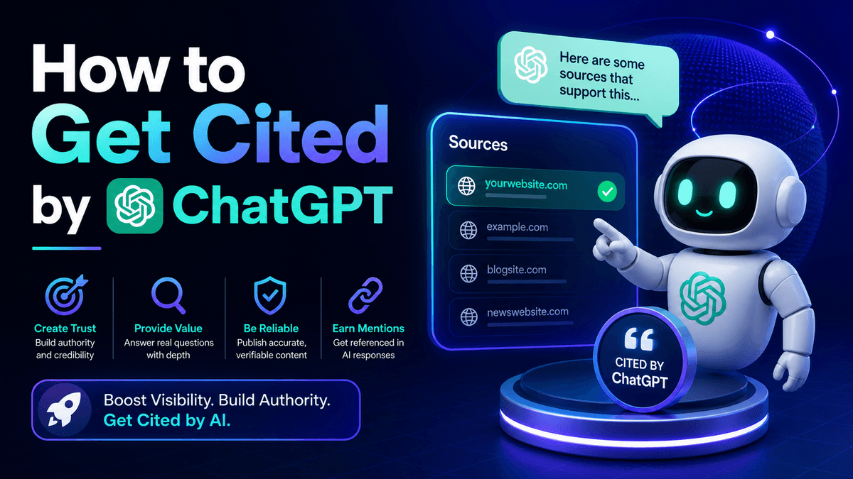 How to Get Cited by ChatGPT: A Complete 2026 Guide